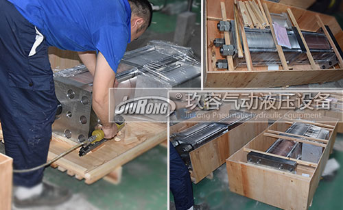 80噸標(biāo)準型氣液增壓缸產(chǎn)品圖打包發(fā)貨